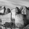 Black And White Chinon Fortress Ruins Diamond painting