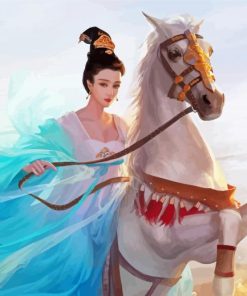 Chinese Princess With Horse Diamond Painting