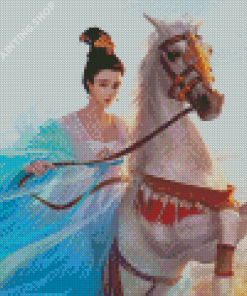 Chinese Princess With Horse Diamond Painting