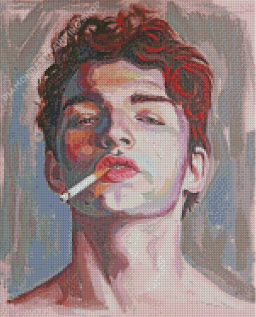 Cool Man With Cigarette Diamond Painting