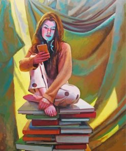 Girl And Books Jimmy Lawlor Diamond Painting