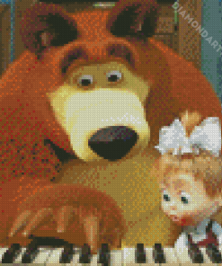 Lovely Masha And The Bear Diamond Painting