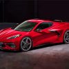 Red C8 Corvette Car Diamond Painting