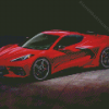 Red C8 Corvette Car Diamond Painting