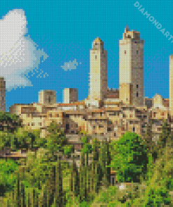 San Gimignano Towers Diamond Painting