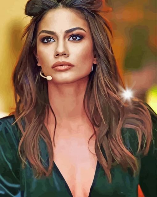 The Beautiful Actress Demet Ozdemir Diamond Painting