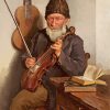 Vintage Old Violinist Man Diamond Painting