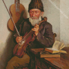 Vintage Old Violinist Man Diamond Painting