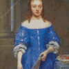 Woman In Blue Dress Diamond Painting