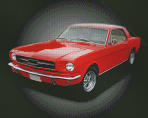 Aesthetic Red Mustang Diamond Painting