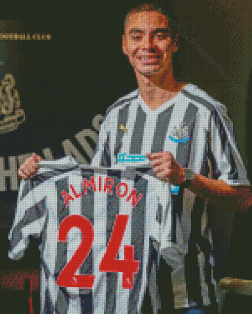 Newcastle United Player Miguel Almiron Diamond Painting