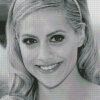 Black And White Brittany Murphy Actress Diamond Painting