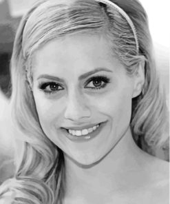 Black And White Brittany Murphy Actress Diamond Painting