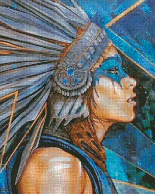 Native Lady Art Diamond Painting