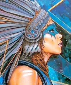 Native Lady Art Diamond Painting