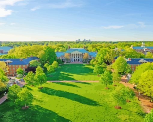 Wake Forest University View Diamond Painting