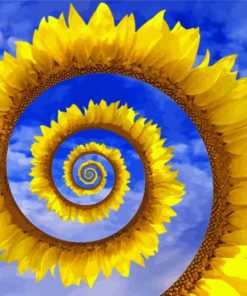 Abstract Spiral Sunflower Diamond Painting