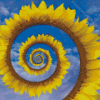 Abstract Spiral Sunflower Diamond Painting