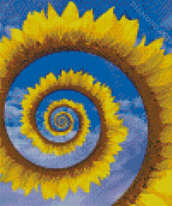 Abstract Spiral Sunflower Diamond Painting