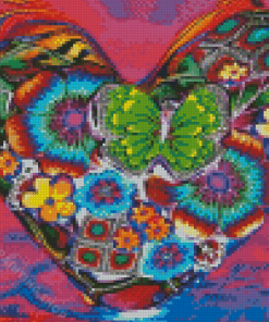 Aesthetic Flowers Heart Diamond Painting