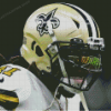 Alvin Kamara With Helmet Diamond Painting