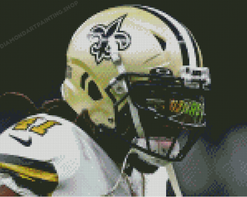 Alvin Kamara With Helmet Diamond Painting