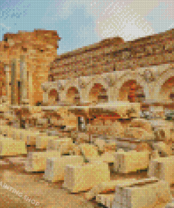 Ancient Landmark Leptis Magna Libya Diamond Painting