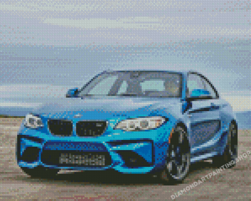 BMW Blue Metallic Car Diamond Painting