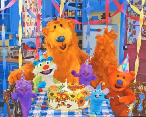 Bear In The Big Blue House Diamond Painting