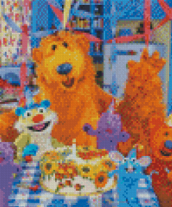 Bear In The Big Blue House Diamond Painting