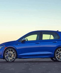 Blue 2022 Golf R Car Diamond Painting