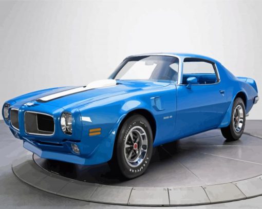 Blue Firebird 1970 Diamond Painting