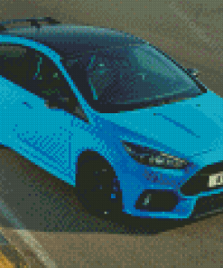 Blue Ford Focus RS Diamond Painting