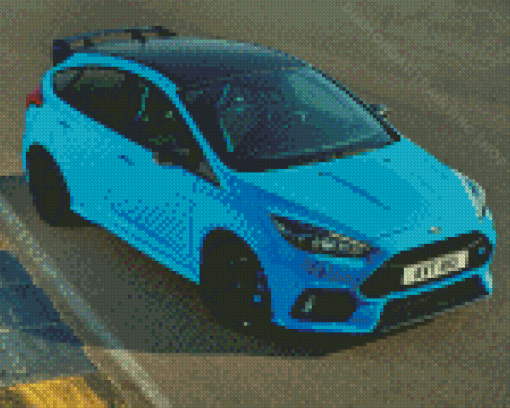 Blue Ford Focus RS Diamond Painting