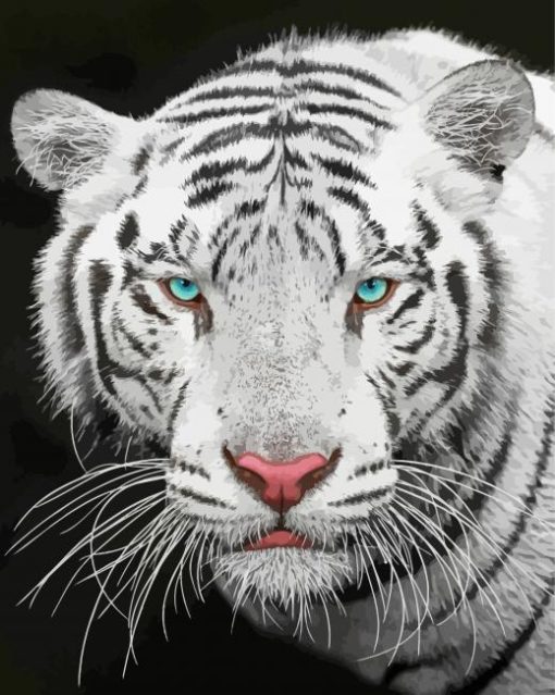 Blue Eyes Tiger Diamond Painting