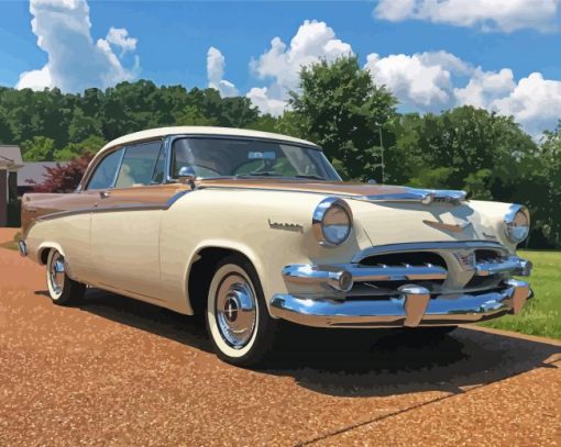 Brown And Beige 1956 Dodge Diamond Painting