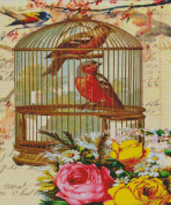 Caged Birds Diamond Painting