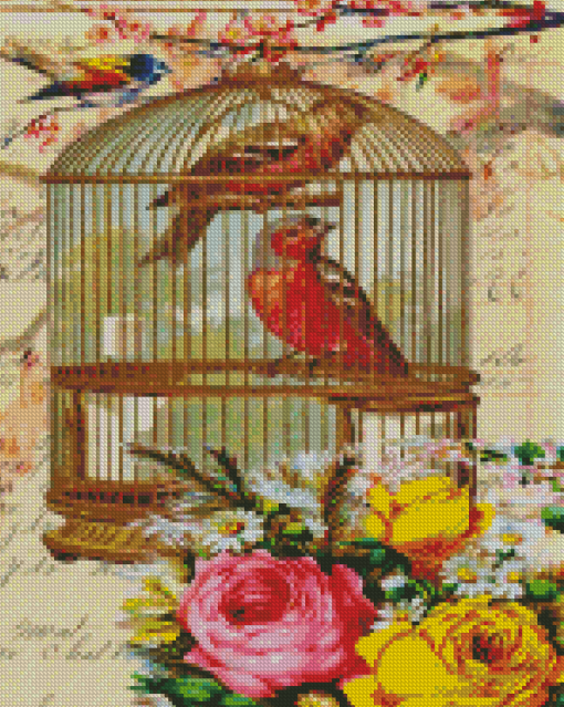 Caged Birds Diamond Painting