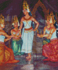 Cambodia Dancers Art Diamond Painting