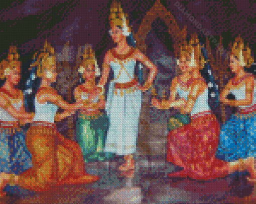 Cambodia Dancers Art Diamond Painting