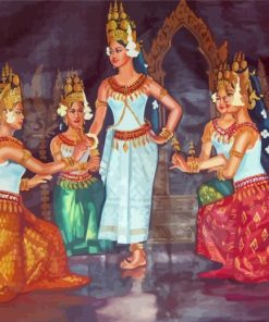 Cambodia Dancers Art Diamond Painting