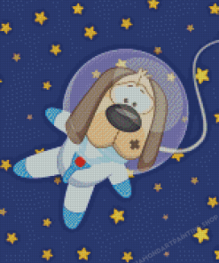 Cartoon Astronaut Dog Diamond Painting