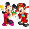 Cartoon Mickey And Minnie In Japan Diamond Painting