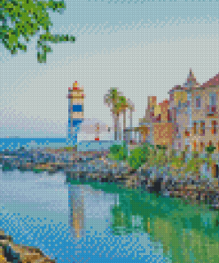 Cascais Town Lighthouse Diamond Painting