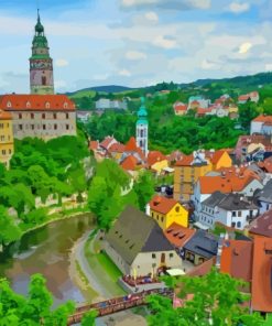 Cesky Krumlov Czech Republic City Diamond Painting