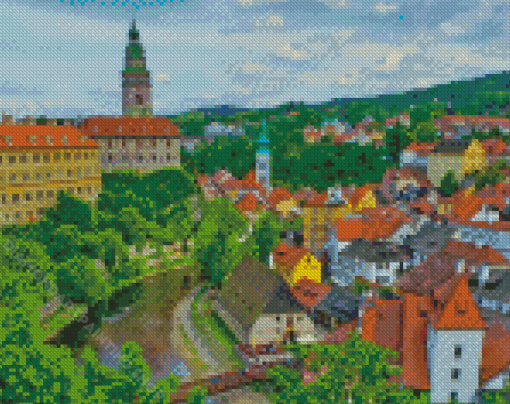 Cesky Krumlov Czech Republic City Diamond Painting