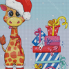 Christmas Giraffe And Gifts Diamond Painting