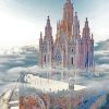 Cloudy Mount Tibidabo Diamond painting