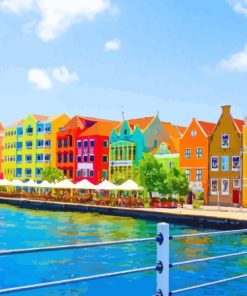 Colorful Houses In Curacao Diamond Painting