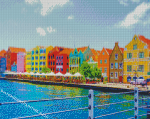 Colorful Houses In Curacao Diamond Painting